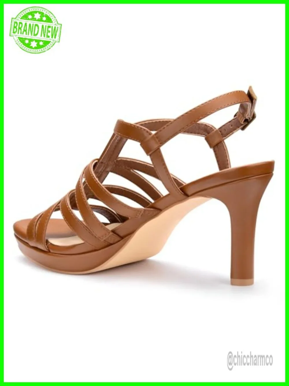 Platform Heels Strappy Stiletto Round Toe Slip-Resistant